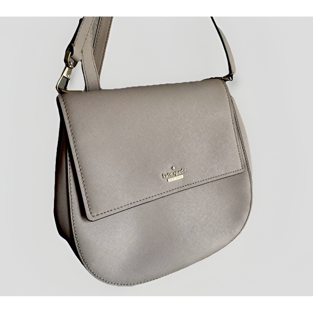 Kate Spade New York Purse Beige Cameron Street Byrdie Saddle Crossbody Bag Rare